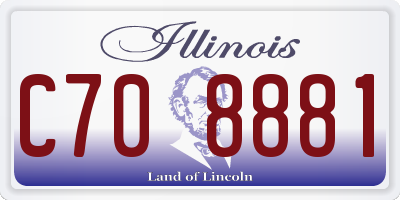 IL license plate C708881
