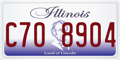IL license plate C708904