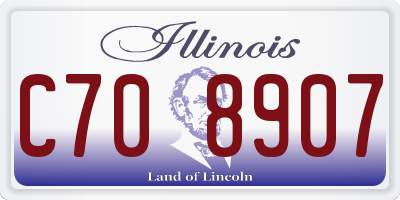 IL license plate C708907