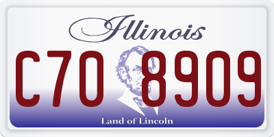 IL license plate C708909