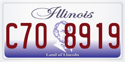 IL license plate C708919