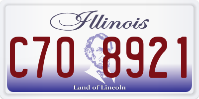 IL license plate C708921