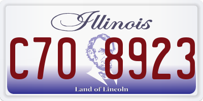 IL license plate C708923