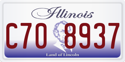 IL license plate C708937