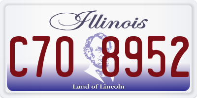 IL license plate C708952