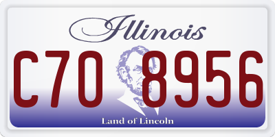 IL license plate C708956