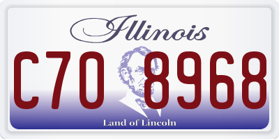 IL license plate C708968