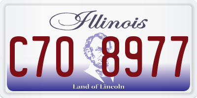 IL license plate C708977