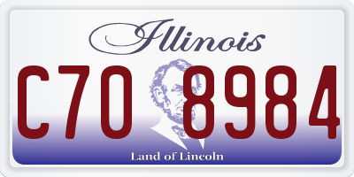 IL license plate C708984