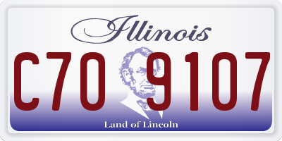 IL license plate C709107