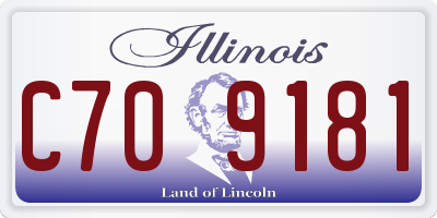IL license plate C709181