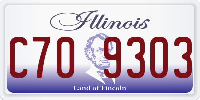 IL license plate C709303