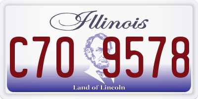 IL license plate C709578