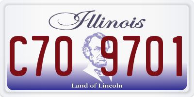 IL license plate C709701