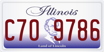 IL license plate C709786