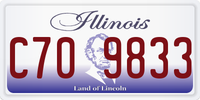 IL license plate C709833