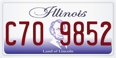 IL license plate C709852
