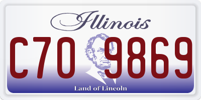 IL license plate C709869