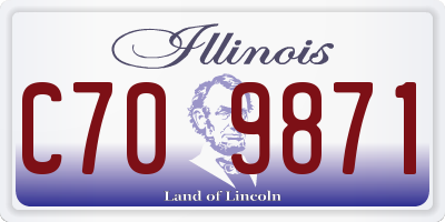 IL license plate C709871