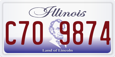 IL license plate C709874