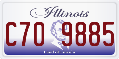 IL license plate C709885