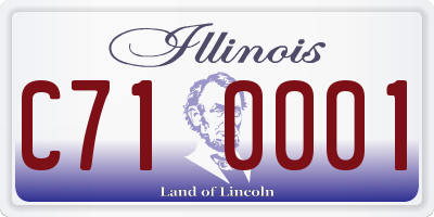 IL license plate C710001