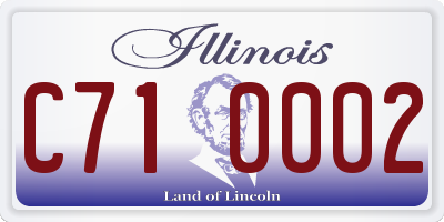 IL license plate C710002