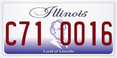 IL license plate C710016