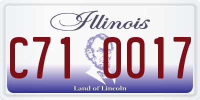IL license plate C710017