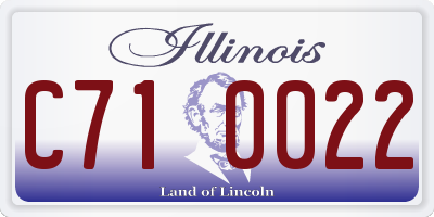 IL license plate C710022