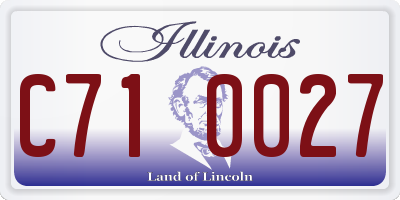IL license plate C710027