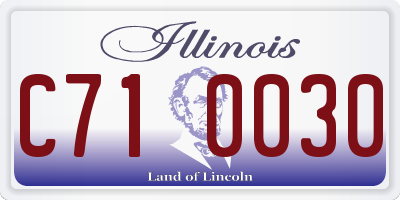IL license plate C710030