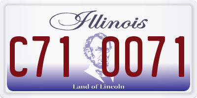 IL license plate C710071