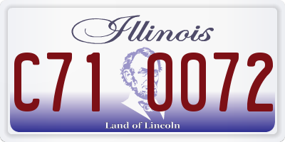 IL license plate C710072