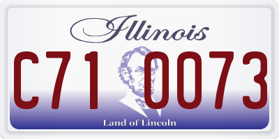 IL license plate C710073