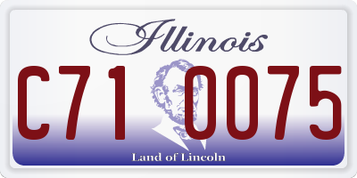 IL license plate C710075