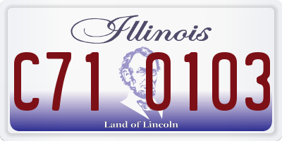IL license plate C710103