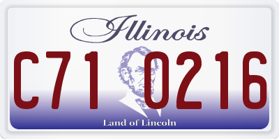 IL license plate C710216