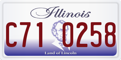 IL license plate C710258