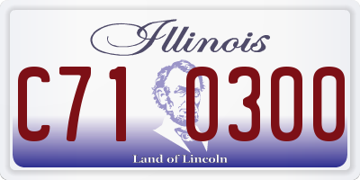IL license plate C710300