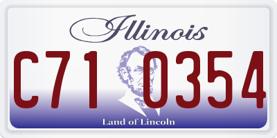 IL license plate C710354