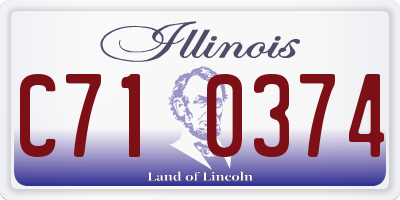 IL license plate C710374