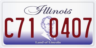 IL license plate C710407