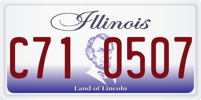 IL license plate C710507