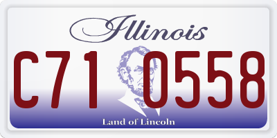 IL license plate C710558