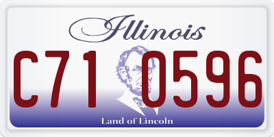 IL license plate C710596