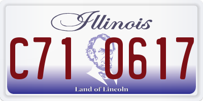 IL license plate C710617
