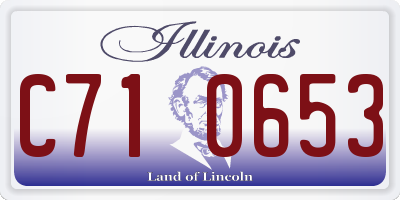 IL license plate C710653