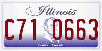 IL license plate C710663