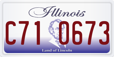 IL license plate C710673
